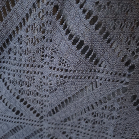 Kings Road Navy Lace Sleeveless Maxi Dress Elastic Stretch Waist Size XL - Picture 3 of 10